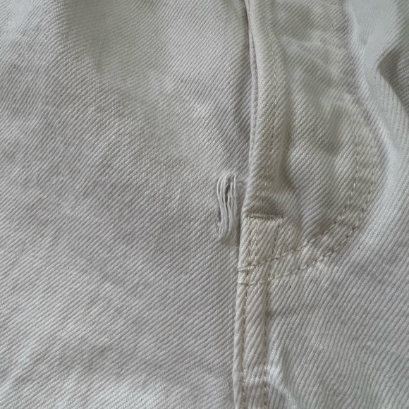 Levi’s raw frayed hem white denim jeans A7-7 - Picture 9 of 12